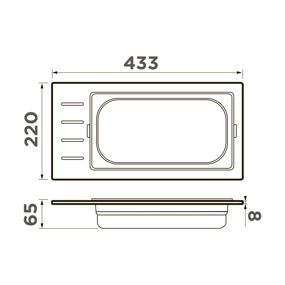 Схема Контейнер Omoikiri DC-01-1-GB
