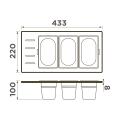Схема Контейнер Omoikiri DC-02-3-GB